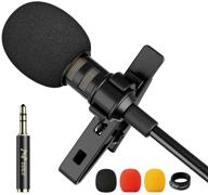 🎙️ high-quality pop voice lavalier lapel microphone: perfect for podcasting, youtube, interviews, and asmr – compatible with pc, laptop, android, iphone logo