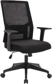 img 4 attached to 💺 Comfort meets productivity: HESF Office Chair, Ergonomic Computer Desk Chair with Rotatable Mesh Design, Wheels, Arms, and Waist Support (Mid Back, Black)