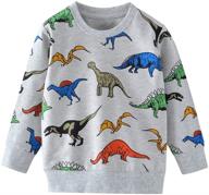 🦖 adorable dinosaur car print hoodies: long sleeve toddler boys sweatshirts for kids logo