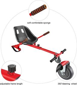 img 3 attached to 🛴 Mingto HoverKart: Adjustable Go Kart Attachment for 5-10" Scooters, Transform Your Hoverboard into a Fun-Filled Ride!