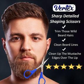 img 2 attached to Complete Movember Mens Beard Grooming Kit - Mustache Scissors, Comb, and Trimmer with Straight Edge Razor for Perfectly Shaped Beards, Goatee, and Mustaches - Includes Stainless Steel Edger, Mustache Wax Brush, and Travel Razor - Disposable Razors Included