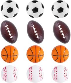 img 4 attached to Baseball Football Basketball Decoration Relaxable Event & Party Supplies