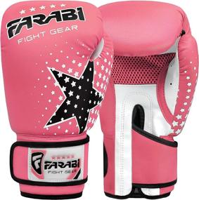 img 3 attached to Farabi Junior Boxing Gloves: Ideal for Kids' Muay Thai, Kickboxing, Training, and MMA Punching Bag Sessions