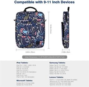 img 3 attached to Versatile Tablet Sleeve Shoulder Bag: Dadanism 9-11 Inch iPad & Galaxy Tab Protective Handbag, Night Blue