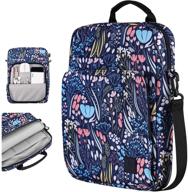 versatile tablet sleeve shoulder bag: dadanism 9-11 inch ipad & galaxy tab protective handbag, night blue logo