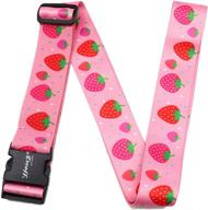 teeoff suitcase accessories adjustable strawberry logo