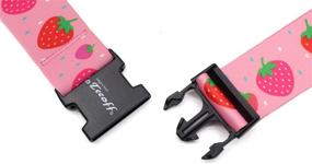 img 1 attached to Teeoff Suitcase Accessories Adjustable Strawberry