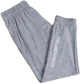 img 2 attached to OPALOS Tracksuit Bottoms Outdoors Black Grey Boys' Clothing