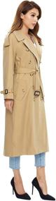 img 3 attached to Womens Waterproof Double Breasted Trench Classic