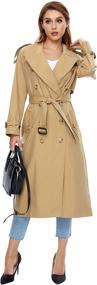 img 1 attached to Womens Waterproof Double Breasted Trench Classic