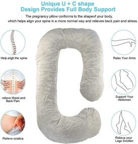 img 1 attached to Ynaize Pregnancy Pillow Shaped Full