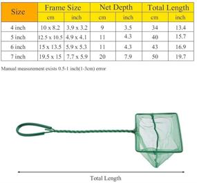 img 3 attached to Premium Fine Mesh Aquarium Fish Net for Efficiently Catching and Cleaning Brine Shrimp, 🐠 Betta, Goldfish, and Tropical Fish - Floating Debris Skimming Tool for Fishbowl and Fish Tank