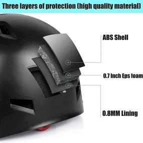 img 2 attached to 🚴 Multi-Sport Helmet for Kids, Youth & Adults - Impact Resistant ABS Shell, Adjustable Size, Removable Breathable Lining - Scooter Bike & Skateboard Helmet