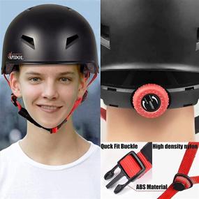 img 3 attached to 🚴 Multi-Sport Helmet for Kids, Youth & Adults - Impact Resistant ABS Shell, Adjustable Size, Removable Breathable Lining - Scooter Bike & Skateboard Helmet