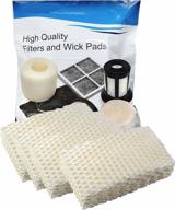 🔍 4-pack hqrp humidifier wick filter compatible with relion wf813 for rcm832 rcm-832 rcm-832n, equate eq-2119-ul eqwf813 humidifiers логотип