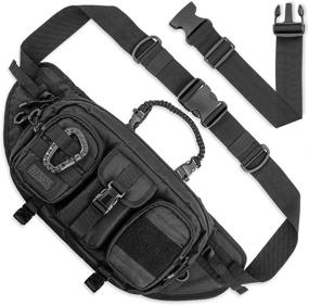 img 4 attached to 🎒 Tactical Techwear Outdoor Crossbody Bag by Fitdom