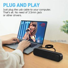 img 2 attached to 🔊 Enhance Your Desktop Audio Experience with USB Powered Computer Speaker – Easy Plug and Play for Windows PCs and Laptops