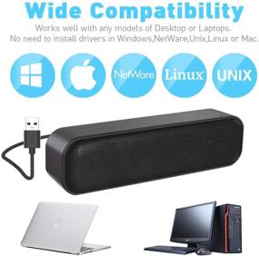 img 1 attached to 🔊 Enhance Your Desktop Audio Experience with USB Powered Computer Speaker – Easy Plug and Play for Windows PCs and Laptops