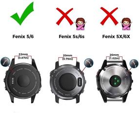 img 1 attached to 👍 Notocity Compatible Fenix 5 Band: Premium 22mm Soft Silicone Strap for Fenix 5/Fenix 5 Plus/Fenix 6 Pro/Forerunner 935/945 - Black