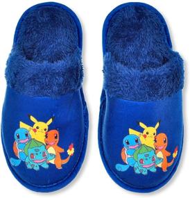 img 1 attached to Pokemon Plush Slip Character Little Boys' Shoes in Slippers