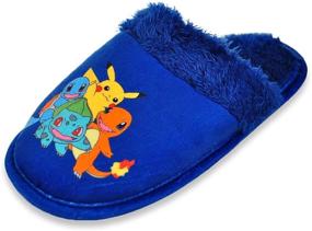 img 3 attached to Pokemon Plush Slip Character Little Boys' Shoes in Slippers