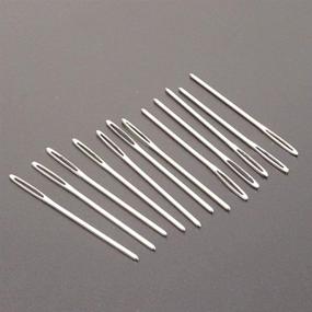 img 2 attached to 🧵 Yueton Pack of 40 Metal Large Eye Blunt Needles (2.7 inch) for Knitting and Crochet Projects - Silver End