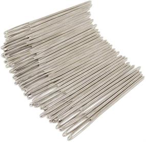 img 3 attached to 🧵 Yueton Pack of 40 Metal Large Eye Blunt Needles (2.7 inch) for Knitting and Crochet Projects - Silver End