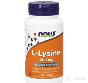img 5 attached to Now Foods Double Strength L-Lysine Hydrochloride Supplement, 1,000 mg, Amino Acid, 100 Tablets