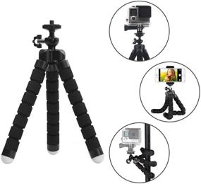 img 3 attached to 📱 Portable Phone Tripod Stand Holder with Wireless Remote and Universal Clip - Compact, Adjustable, and Compatible with iPhone, Android Phone, Sports Camera