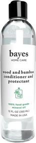 img 4 attached to 🔪 Bayes Food Grade Mineral Oil Wood & Bamboo Conditioner - Protects and Conditions Cutting Boards and Utensils - 12 oz