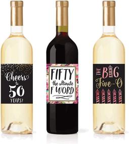img 2 attached to 🍾 50th Birthday Wine Bottle Labels - Funny Pink & Gold Party Decorations for Her, Celebrate 50 Years Milestone Gifts - Ideal for Friend, Wife, Mom!