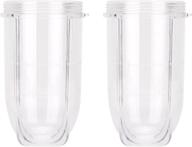 🍹 2 pack 16oz replacement blender cups for magic bullet mb1001 series - compatible with 250w juicer mixer - premium replacement parts logo