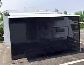 img 4 attached to 🏕️ Защита от солнца для автофуры Tentproinc RV Awning Sun Shade Mesh Screen 6'X12'3'' Черный УФ-фильтр, комплект полного оборудования: идеальная защита для тентов на кемпинге, трейлера и домов на колесах - 3 года ограниченная гарантия.