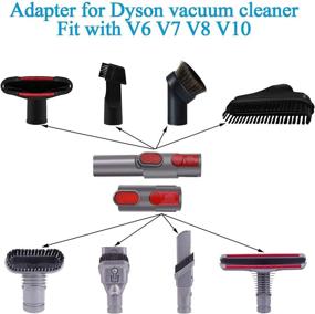 img 3 attached to 🧹 Dyson DC Серия V6 V7 V8 V10 V11 Инструмент для мойки жестких полов и аксессуары для пылесоса - комплект для уборки всего дома с щеткой для мебели и шкафов и переходником для Dyson.