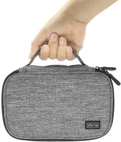 img 3 attached to 🎒 Sisma Small Electronic Accessories Carrying Bag for Cables Adapter USB Sticks Leads Memory Cards, Grey 1680D-Fabrics SCB17092B-OG - Travel Cords Organizer