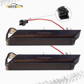 img 3 attached to 🚘 Partsam Sequential Switchback LED Side Mirror Turn Signal Lights for F150 Expedition Raptor Lincoln Mark LT, Amber Flowing LEDs and White Running Lights - Plug and Play, Smoke Lens