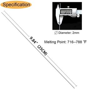 img 2 attached to 20 пакетов 9,8 дюйма (25 см) Элекслинк медно-алюминиевые сварочные стержни - универсальная низкотемпературная медно-алюминиевая сварочная сердцевина для электроэнергетики и химии.