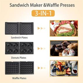 img 3 attached to Chunk Waffle Maker Multi Function Detachable Kitchen & Dining