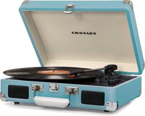 img 1 attached to Crosley Bluetooth Suitcase Turntable Turquoise