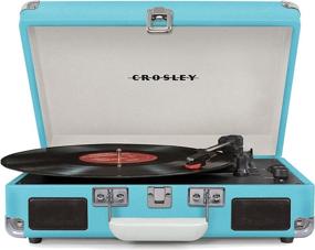 img 4 attached to Crosley Bluetooth Suitcase Turntable Turquoise