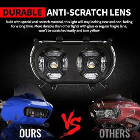 img 2 attached to Z-OFFROAD New Version 124 вт Двойной LED фара: Идеальная замена фары для Harley Davidson Road Glide - Черный (2015-2020)