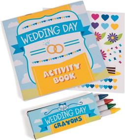 img 1 attached to 🎉 Книжки для детей на свадебный день с наклейками и карандашами (12 шт.) - столовые развлечения, подарки для детей на свадьбе.