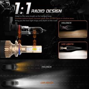 img 1 attached to 🚗 AVTOMOBIL'NAYA LAMPA ROVER 9005 HB3: Сверхяркие 60W 12000 люмен 6000K CSP-кристаллы комплект конверсии LED-ламп для замены фаркопа