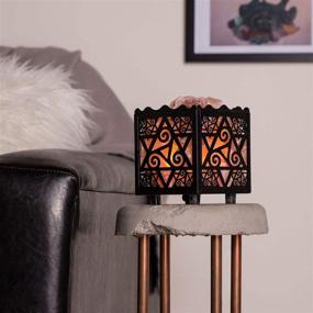 img 1 attached to 🏔️ Himalayan Pink Salt Lamp Basket with Dimmer Cord Bulb: Enhance Your Space with Soothing Glow and Adjustable Ambiance