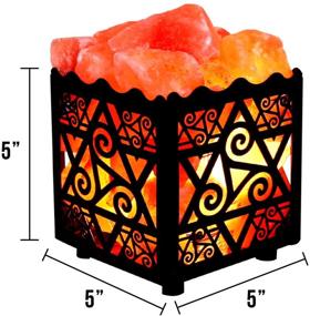 img 3 attached to 🏔️ Himalayan Pink Salt Lamp Basket with Dimmer Cord Bulb: Enhance Your Space with Soothing Glow and Adjustable Ambiance