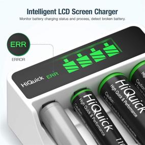 img 1 attached to High-Capacity Rechargeable AA Batteries 2800mAh NiMh 1.2V (Pack of 8) with 4-Slot LCD Rechargeable Battery Charger for AAA and AA Batteries