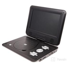img 5 attached to 📺 Портативный DVD-плеер HDJUNTUNKOR 12,5 дюйма с поворотным HD-дисплеем, батареей на 5 часов, поддержкой CD/DVD/SD/USB, футляром для установки на подголовник автомобиля, зарядным устройством
