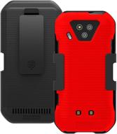 wireless protech case with clip compatible with kyocera duraforce ultra 5g phone model e7110 (verizon) cell phones & accessories logo