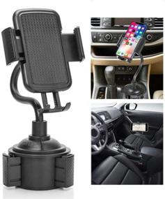 img 4 attached to 📱 Convenient and Versatile: MARRRCH Adjustable Gooseneck Cup Car Phone Mount for iPhone Xs/XS MAX/XR/X/8/8Plus/7/7Plus, Galaxy S7/S8/S9/S10/S10e, Google Nexus, Huawei, and More (Gray)