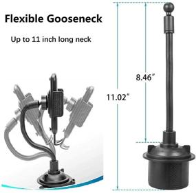 img 2 attached to 📱 Convenient and Versatile: MARRRCH Adjustable Gooseneck Cup Car Phone Mount for iPhone Xs/XS MAX/XR/X/8/8Plus/7/7Plus, Galaxy S7/S8/S9/S10/S10e, Google Nexus, Huawei, and More (Gray)